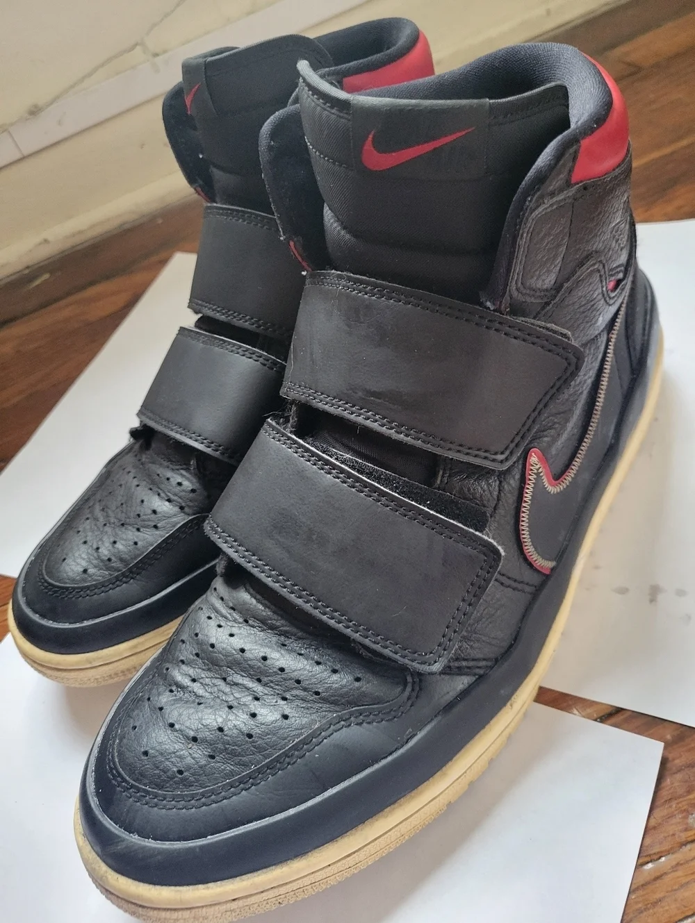 Nike Air Jordan 1 Retro High Double Strap Black Red AQ7924-016 Men's 11